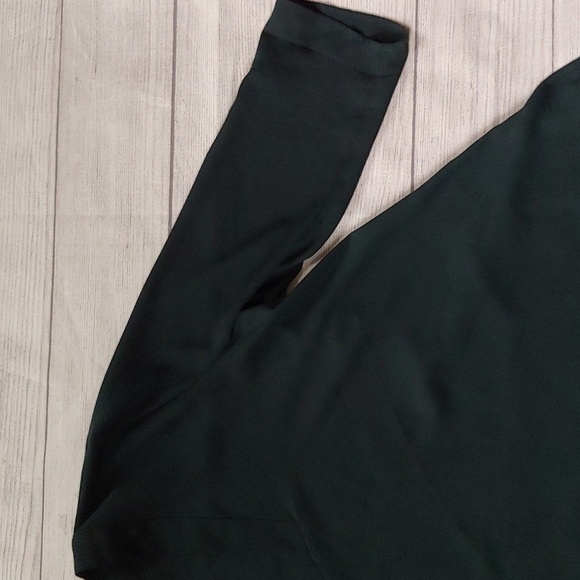 EXPRESS FACTORY EVERGREEN POPOVER BLOUSE - Picture 2 of 10